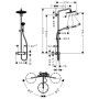 hansgrohe Croma Select 280 Air 1jet Showerpipe