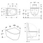 Geberit iCon Set Wand-WC Tiefspüler, geschlossene Form, Rimfree, mit WC-Sitz - Produktansicht