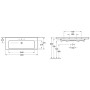Villeroy & Boch Subway 2.0 Schrankwaschtisch 130 cm mit 2 Hahnlöchern
