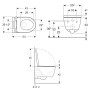 Geberit iCon Set Wand-WC Tiefspüler, geschlossene Form, Rimfree, mit WC-Sitz - Produktansicht