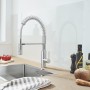 Robinet d'évier monocommande GROHE Get avec douchette professionnelle - vue technique