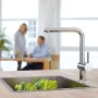 Robinet de cuisine monocommande GROHE Minta avec douchette extractible SpeedClean - photo produit