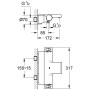 Mitigeur thermostatique pour baignoire GROHE Grohtherm 2000 - vue détaillée