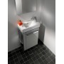 Lavabo compact Geberit Renova 40 cm, asymétrique avec trou de robinet à droite - vue détaillée