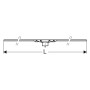 Geberit CleanLine 50 Duschrinne 90 cm