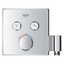 GROHE Precision SmartControl Duschsystem, Thermostat, UP, mit Vitalio Rain Mono 310, eckig - technische Ansicht