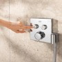 GROHE Precision SmartControl Duschsystem, Thermostat, UP, mit Vitalio Rain Mono 310, eckig - technische Ansicht