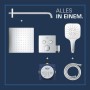 GROHE Precision SmartControl Duschsystem, Thermostat, UP, mit Vitalio Rain Mono 310, eckig - Produktansicht