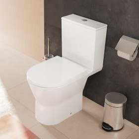 hansgrohe EluPura Original S Stand-WC für aufgesetzten Spülkasten 640 mit horizontalem Abgang AquaChannel