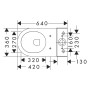 hansgrohe EluPura Original S Stand-WC für aufgesetzten Spülkasten 640 mit horizontalem Abgang AquaChannel