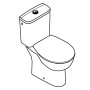 Ensemble WC sur pied à chasse d'eau basse GROHE Bau Keramik - vue technique