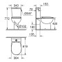 Ensemble WC sur pied à chasse d'eau basse GROHE Bau Keramik - photo produit