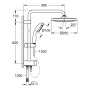 GROHE Vitalio Start System 250 Flex Duschsystem mit Umstellung, für Wandmontage - Produktansicht