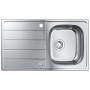 Lavello incasso in acciaio inox GROHE K200 86 x 50 cm con 1 vasca e gocciolatoio, reversibile - vista dettagliata