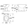 GROHE Cuvette sur pied sans bride Bau Keramik - vue technique