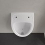 Villeroy & Boch O.novo Absaug-Urinal Compact, für Deckel, mit Zielobjekt, Zulauf verdeckt - Detailansicht