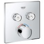 Ensemble de finition pour mitigeur encastré GROHE SmartControl avec 2 vannes d'arrêt, version carrée