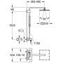 GROHE Euphoria Cube Duschsystem mit Thermostatbatterie - technische Ansicht