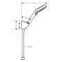 hansgrohe Vernis Blend Brausehalterset Vario mit Duschschlauch 160 cm - technische Ansicht
