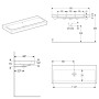 Lavabo Geberit iCon 120 cm sans trou de robinet