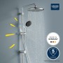GROHE Vitalio Start 250 Flex Duschsystem mit Umstellung, Wandmontage - technische Ansicht