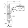 GROHE Vitalio Start 250 Flex Duschsystem mit Umstellung, Wandmontage - Produktansicht