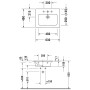 Duravit ME by Starck Möbelwaschtisch 63 cm mit 1 Hahnloch
