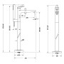 Duravit Wave Einhebel-Wannenmischer bodenstehend - Produktansicht