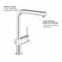 Rubinetto monocomando per lavello GROHE Minta, DN 15 - vista tecnica