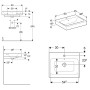 Lavabo surélevé Geberit iCon 60 cm avec trou de robinet