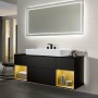 Lavabo d'appoggio Villeroy & Boch Finion 100 cm con foro per rubinetto - vista tecnica