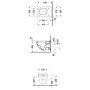 Duravit Starck 3 WC sospeso a scarico a parete, distanza di fissaggio 23 cm