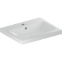 Lavabo Geberit iCon Light 60 cm avec trou pour robinet au centre et trop-plein