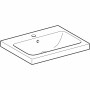 Lavabo Geberit iCon Light 60 cm avec trou pour robinet au centre et trop-plein - vue détaillée