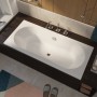 Roca Baignoire en acier Steel Duo 180-2 en forme de rectangle 180 x 80 cm - vue détaillée