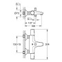 Robinet de baignoire thermostatique mural GROHE Precision Start 1/2 - photo produit