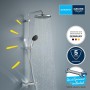 GROHE Vitalio Start 250 Duschsystem mit Thermostatbatterie für Wandmontage - technische Ansicht