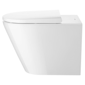Duravit D-Neo WC a terra Rimless, scarico a pavimento compatto