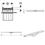 Geberit CleanLine 20 Duschrinne 90 cm - technische Ansicht