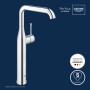 Robinet de lavabo monocommande GROHE Essence Nouveau XL-Size pour vasques sur pied - vue détaillée