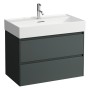 Vasque LAUFEN Kartell 80 x 46 cm, avec 1 trou de robinet, avec trop-plein - vue technique