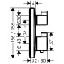 hansgrohe Ecostat Square Thermostat Unterputz für 2 Verbraucher - Detailansicht