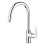 Rubinetto monocomando per lavello GROHE StartCurve con bocca alta estraibile da 1/2" - immagine prodotto