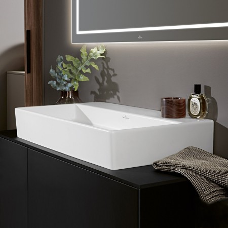 Villeroy & Boch Memento 2.0 Lavabo 80 cm senza foro per rubinetto, senza troppopieno