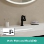Robinet de lavabo monocommande hansgrohe Tecturis S 110 Fine CoolStart économiseur d'eau+ avec bonde - vue technique
