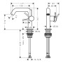 Robinet de lavabo monocommande hansgrohe Tecturis S 110 Fine CoolStart économiseur d'eau+ avec bonde - photo produit