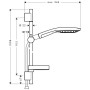 hansgrohe Raindance Select 150 / Unica'S Puro Set 90 cm - technische Ansicht