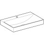 Lavabo Geberit ONE 75 cm, sortie verticale, 1 trou de robinet, sans trop-plein - vue technique