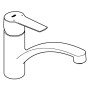 Rubinetto monocomando per lavello GROHE Start con beccuccio piatto 1/2"