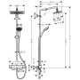 hansgrohe Croma E Showerpipe 280 1jet mit Thermostat - Detailansicht